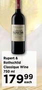 Rupert & Rothschild Classique Wine-750ml Each