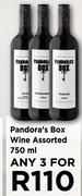 Pandora's Box Wine Assorted -For Any 3 x 750ml
