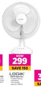 Logik 30cm Desk Fan