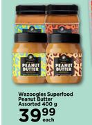 Wazoogles Superfood Peanut Butter Assorted-400g Each