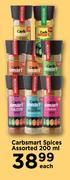 Carbsmart Spices Assorted-200ml Each