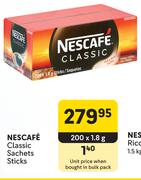 Nescafe Classic Sachets Sticks-200 x 1.8g