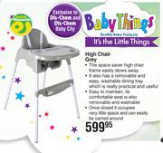 Baby Things High Chair Grey