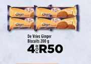 De Vries Ginger Biscuits-For 4 x 200g