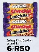 Cadbury 5 Star, Crunchie Or Lunch Bar-For 6