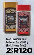 Food Lover's Instant Coffee Or Decaf (Excl. Freeze Dried)-For 2 x 200g