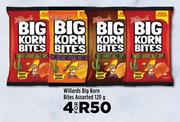 Willards Big Korn Bites Assorted-For 4 x 120g