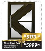 Alum Pivot Door Valencia/Elegance 45485/6/45197/9