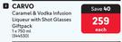 Carvo Caramel & Vodka Infusion Liqueur With Shot Glasses Gift Pack-750ml Each