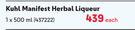 Jagermeister Kuhl Manifest Herbal Liqueur-500ml Each