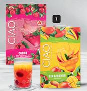 Ciao Cosmo, Paradise Bliss, Mango, Vodcano Or Pina Colado Cocktail-2L Each