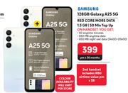 Samsung Galaxy A25 128GB 4G-On 1.3GB Red Core More Data
