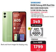 Samsung Galaxy A05 Smartphone-On 1.3GB Red Core More Data