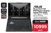 Asus 39cm (15.6") TUF AMD Ryzen 7 Gaming Laptop RTX 2050