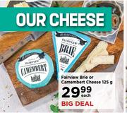 Fairview Brie Or Camembert Cheese-125g Each
