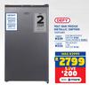 Defy 90L Bar Fridge Metallic DBF90M 10293485