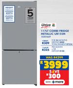 Univa 117L Combi Fridge Metallic UB155M 10301669