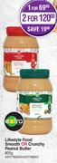 Lifestyle Food Smooth Or Crunchy Peanut Butter-For 2 x 800g