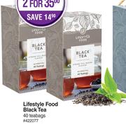 Lifestyle Food Black Tea 40 Teabags-For 2