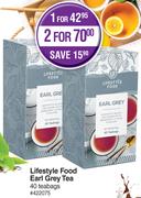 Lifestyle Food Earl Grey Tea 40 Teabags-For 1