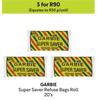 Garbie Super Saver Refuse Bags Roll-For 3 x 20's