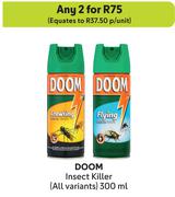 Doom Insect Killer (All Variants)-For 2 x 300ml