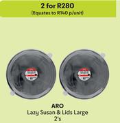Aro Lazy Susan & Lids Large-For 2 x 2's