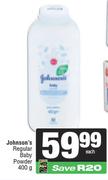 Johnson's Regular Baby Powder-400g