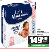 Little Munchkins Disposable Nappies Assorted-Per Pack