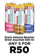 Score Immune Booster Drink Assorted-For Any 5 x 500ml