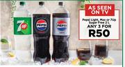 Pepsi Light, Max Or 7up Sugar Free-For Any 3 x 2L