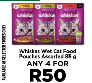 Whiskas Wet Cat Food Pouches Assorted-For Any 4 x 85g