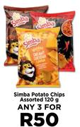 Simba Potato Chips Assorted-For Any 3 x 120g