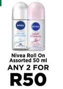 Nivea Roll On Assorted-For Any 2 x 50ml