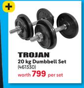Trojan Dumbbell Set 461330-20Kg Per Set