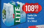 Castle Lite Handies-12 x 340ml Per Pack