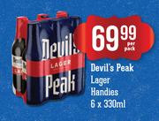 Devil's Peak Lager Handies-6 x 330ml Per Pack