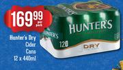 Hunter's Dry Cider Cans-12 x 440ml