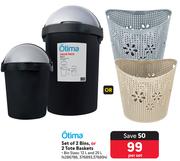 Otima Sets Of 2 Bins Or 2 Tote Baskets-Per Set