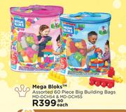 Mega Bloks Assorted 60 Piece Big Building Bags MD-DCHS4 & MD-DCHS5-Each