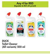 Duck Toilet Cleaner (All Variants)-For 4 x 500ml