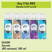 Glade Secrets (All Variants)-For 5 x 180ml