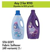 Sta Soft Fabric Softener (All Variants)-For 2 x 2L