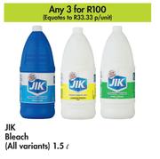 Jik Bleach (All Variants)-For 3 x 1.5L
