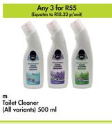 M Toilet Cleaner (All Variants)-For 3 x 500ml