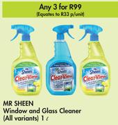 Mr Sheen Window & Glass Cleaner (All Variants)-For 3 x 1L