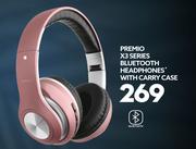 Premio X3 Series Bluetooth Headphones With Carry Case