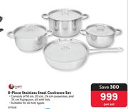 Tissolli 8-Piece Stailess Steel Cookware Set-Per Set