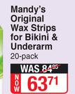 Mandy's Original Wax Strips For Bikini & Underarm 20 Pack