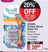 Gillette Simply Venus Razor Kit